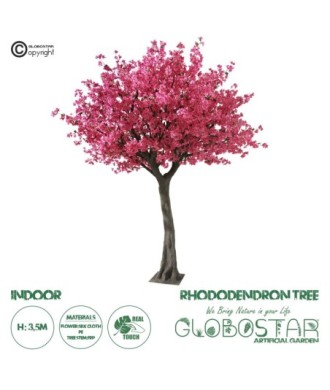 GloboStar® Artificial Garden RHODODENDRON TREE 20363 Τεχνητό Διακοσμητικό Δέντρο Ροδόδενδρο Υ350cm